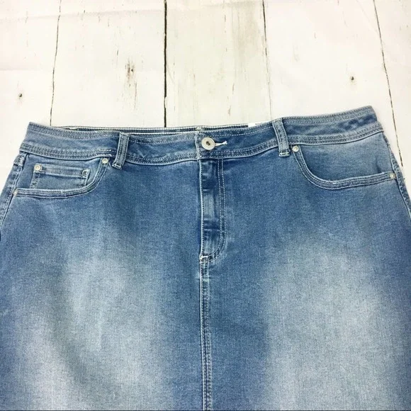INC International Concepts Tulip-Hem Jean Skirt - Picture 4 of 8